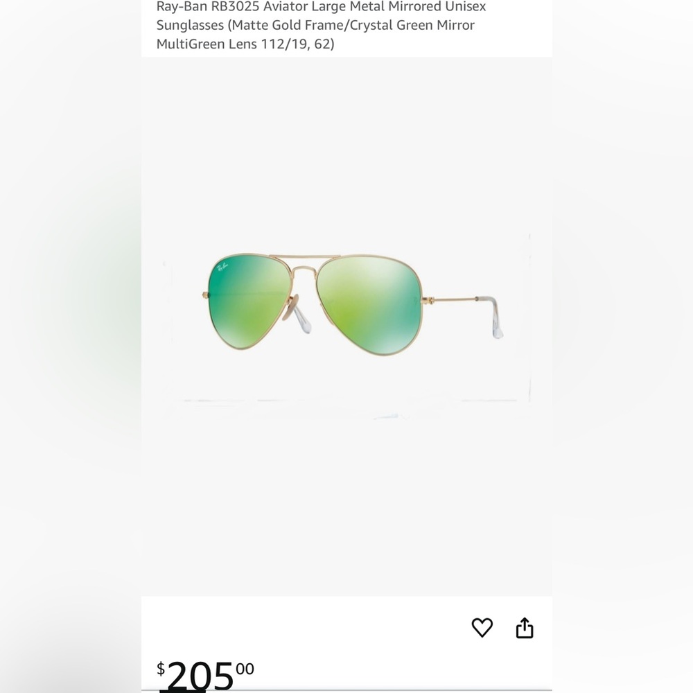 Ray-Ban Green Aviator Sunglasses